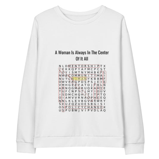 A Woman In The Center Of It All pullover