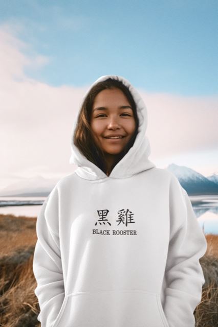 Black Rooster Back Rooster unisex hoodie