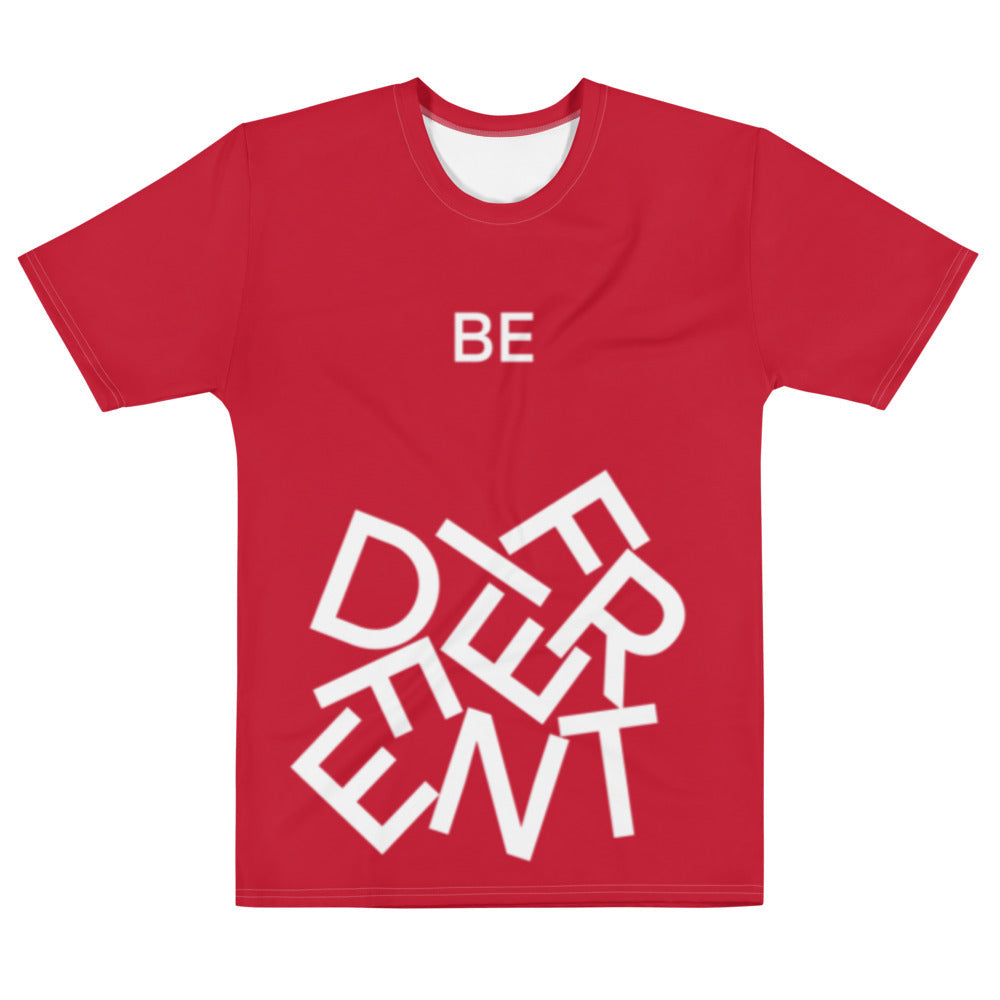 Be Different Red and White Tumbled Letters T-Shirt*