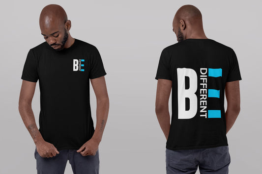 Be Different Teal and White Letters T-Shirt*