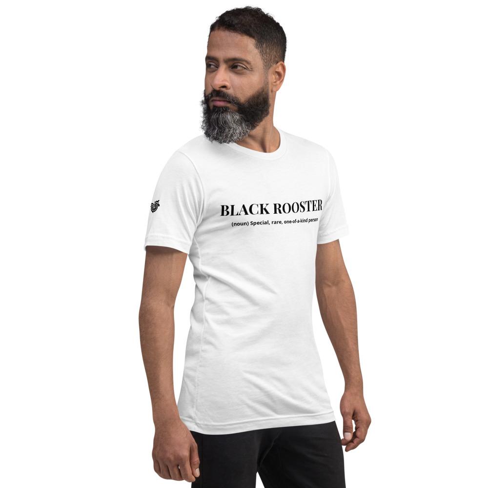 Black Rooster Defined unisex tee (white)