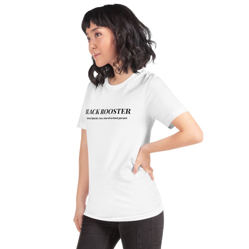 Black Rooster Defined unisex tee (white)