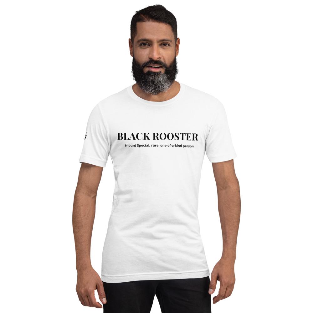 Black Rooster Defined unisex tee (white)