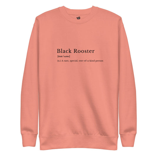 Black Rooster Definition unisex premium pullover (black letters)