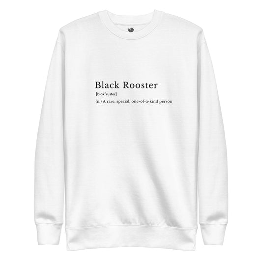 Black Rooster Definition unisex premium pullover (black letters)