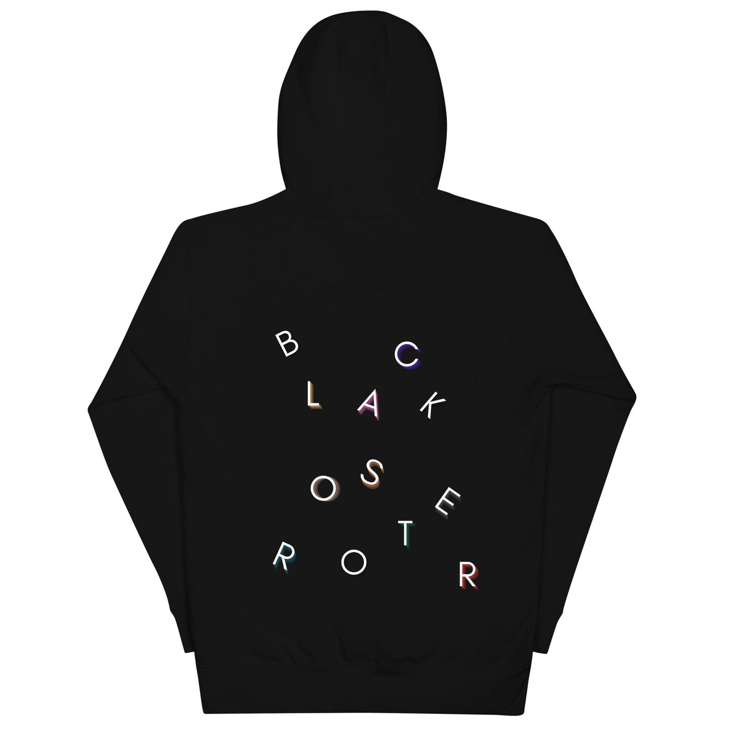Black Rooster Tumbled Letters unisex hoodie