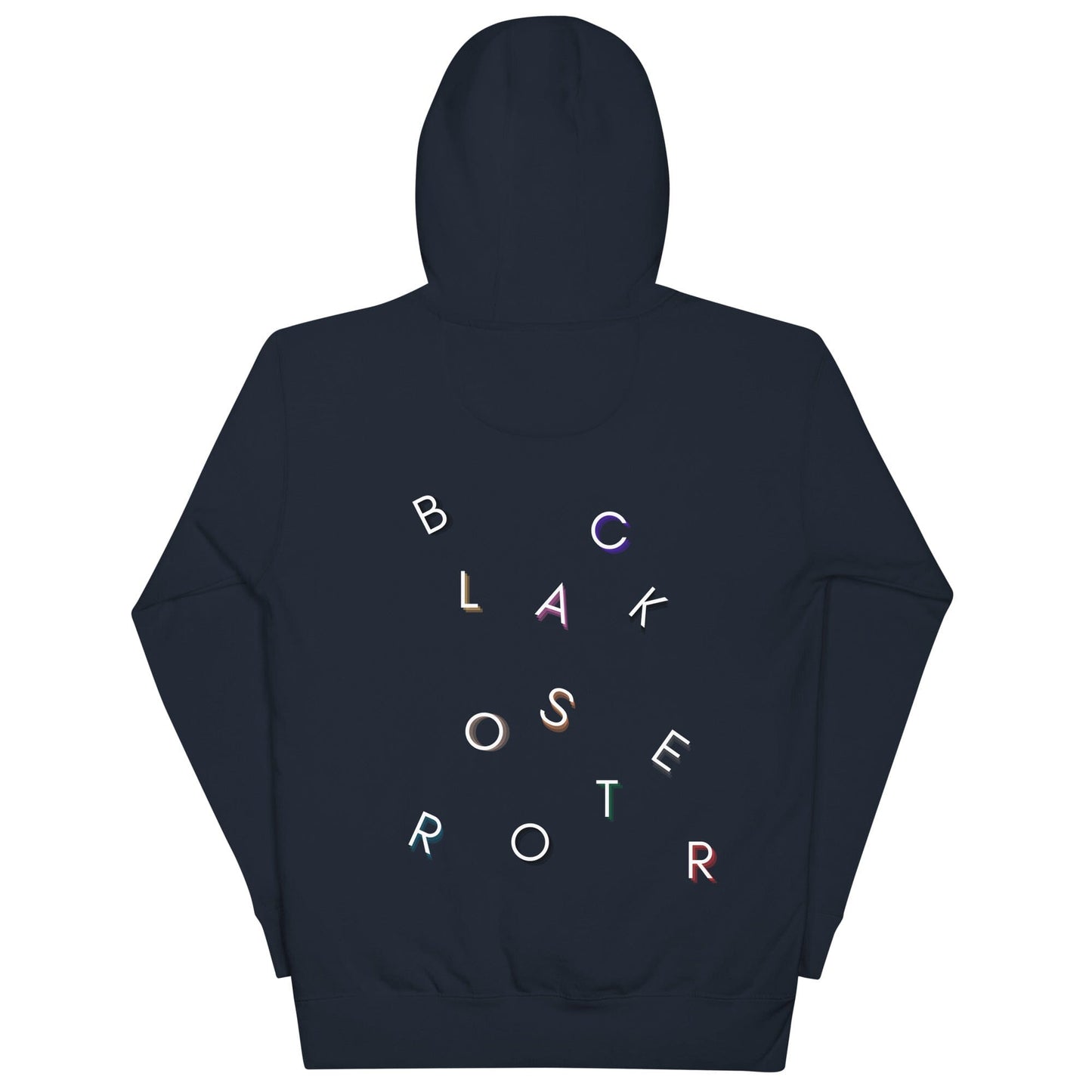 Black Rooster Tumbled Letters unisex hoodie