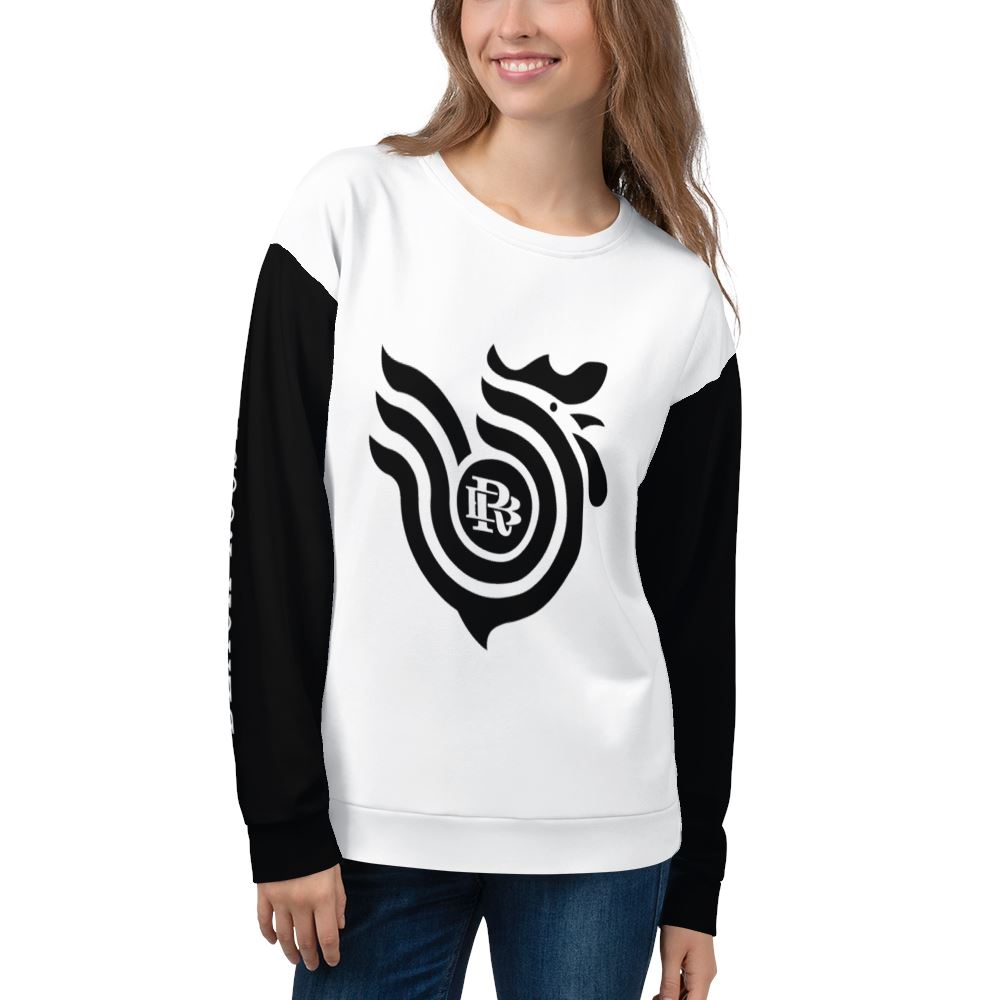 Black Rooster Unisex Pullover (Black and White)