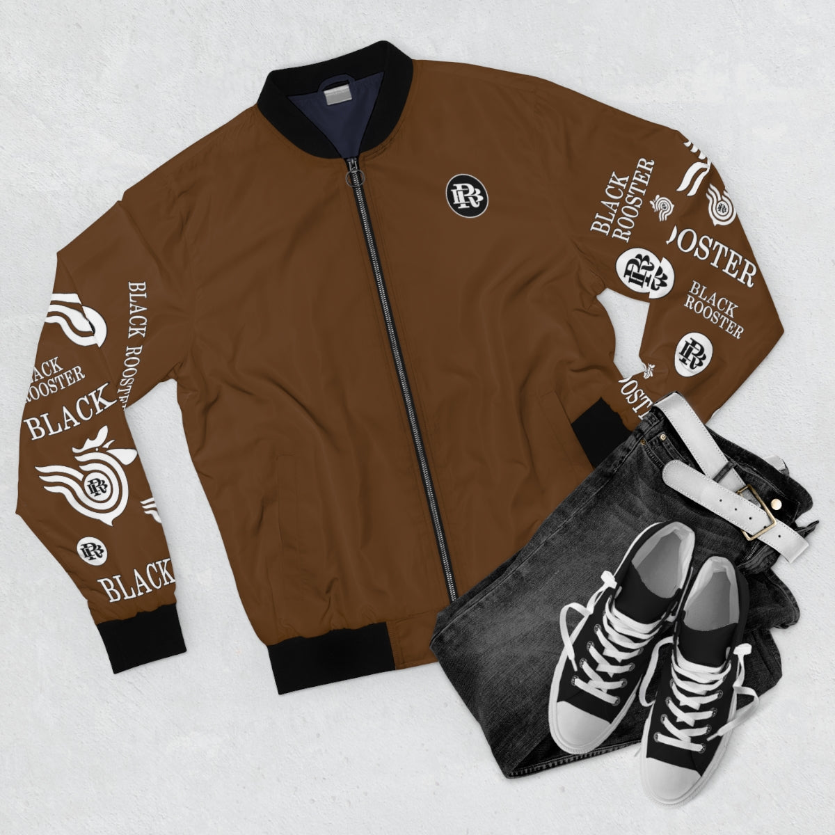 Brown BR Monogram Bomber Jacket