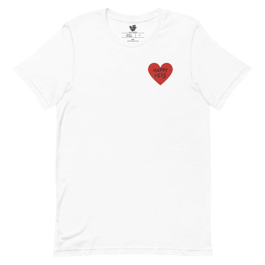 Happy Heart short-sleeve unisex t-shirt