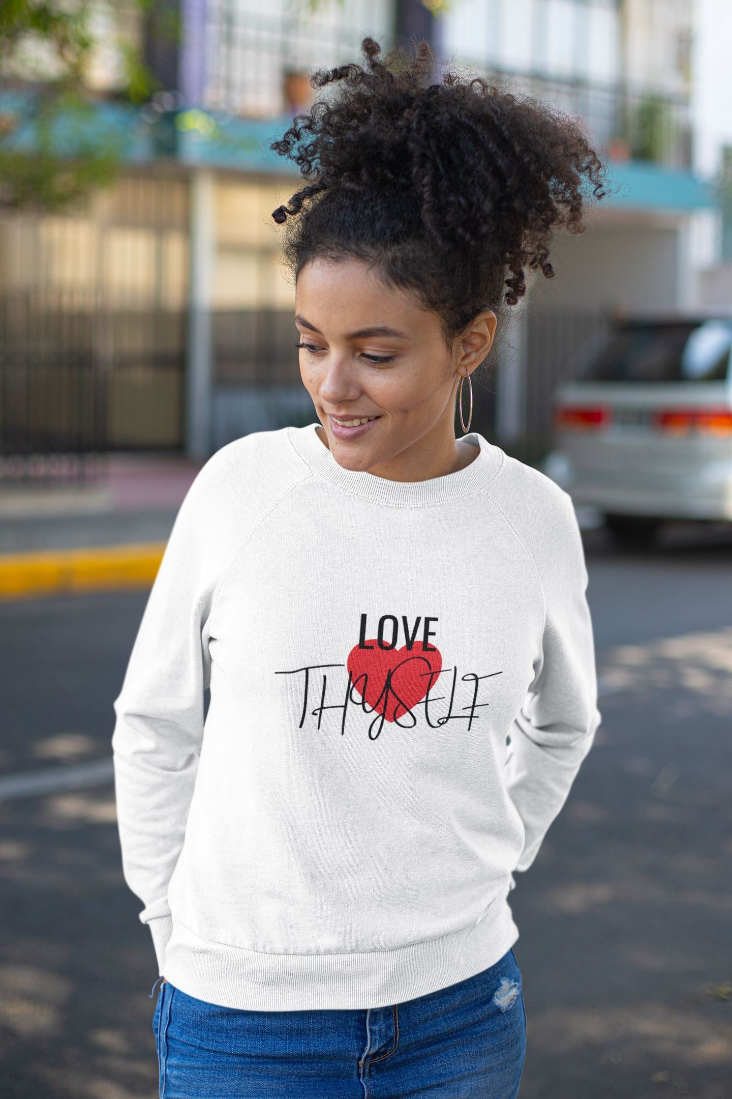 "Love Thyself" Unisex Fleece Pullover