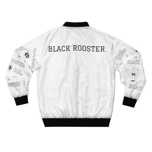 White BR Monogram Bomber Jacket