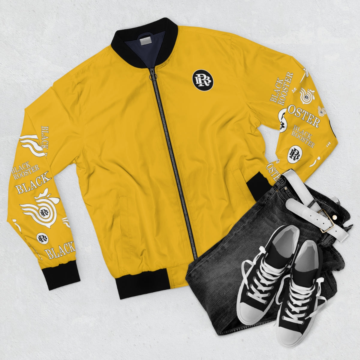 Yellow BR Monogram Bomber Jacket