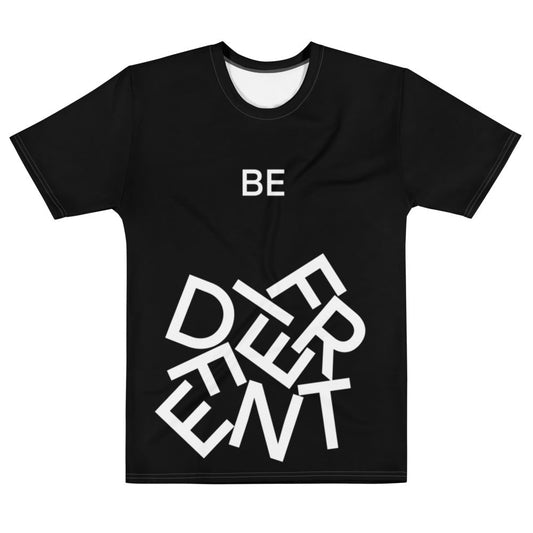 Be Different Black and White Tumbled Letters T-Shirt*