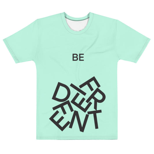 Be Different Mint and Black Tumbled Letters T-Shirt
