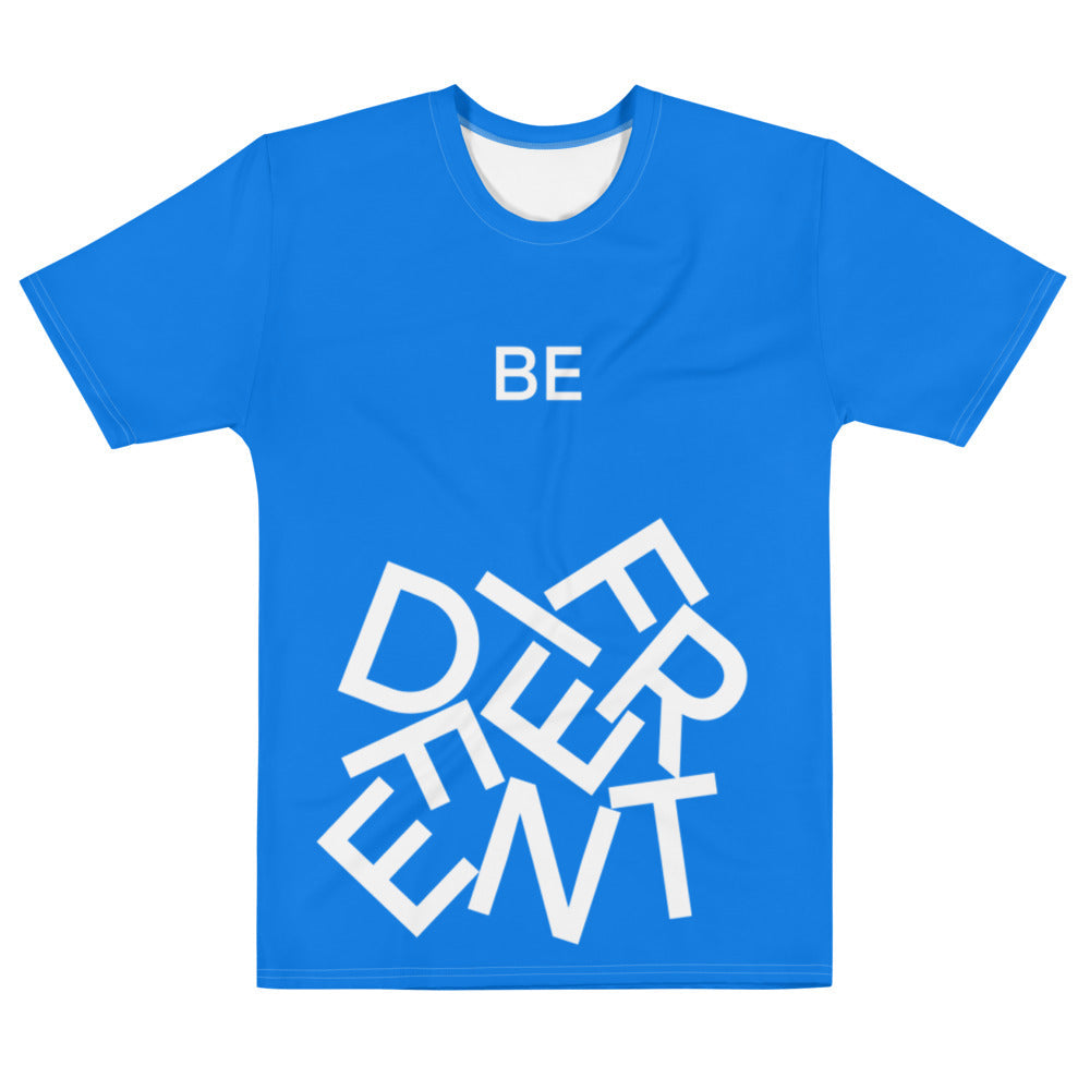 Be Different Royal Blue and White Tumbled Letters T-Shirt | Black 