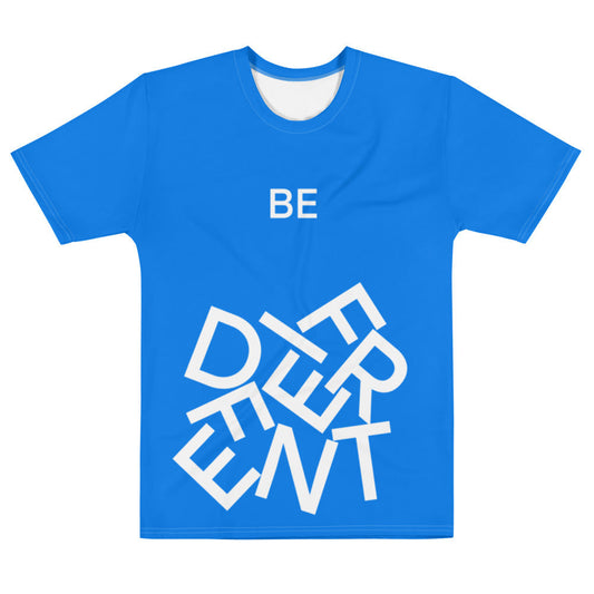 Be Different Royal Blue and White Tumbled Letters T-Shirt*