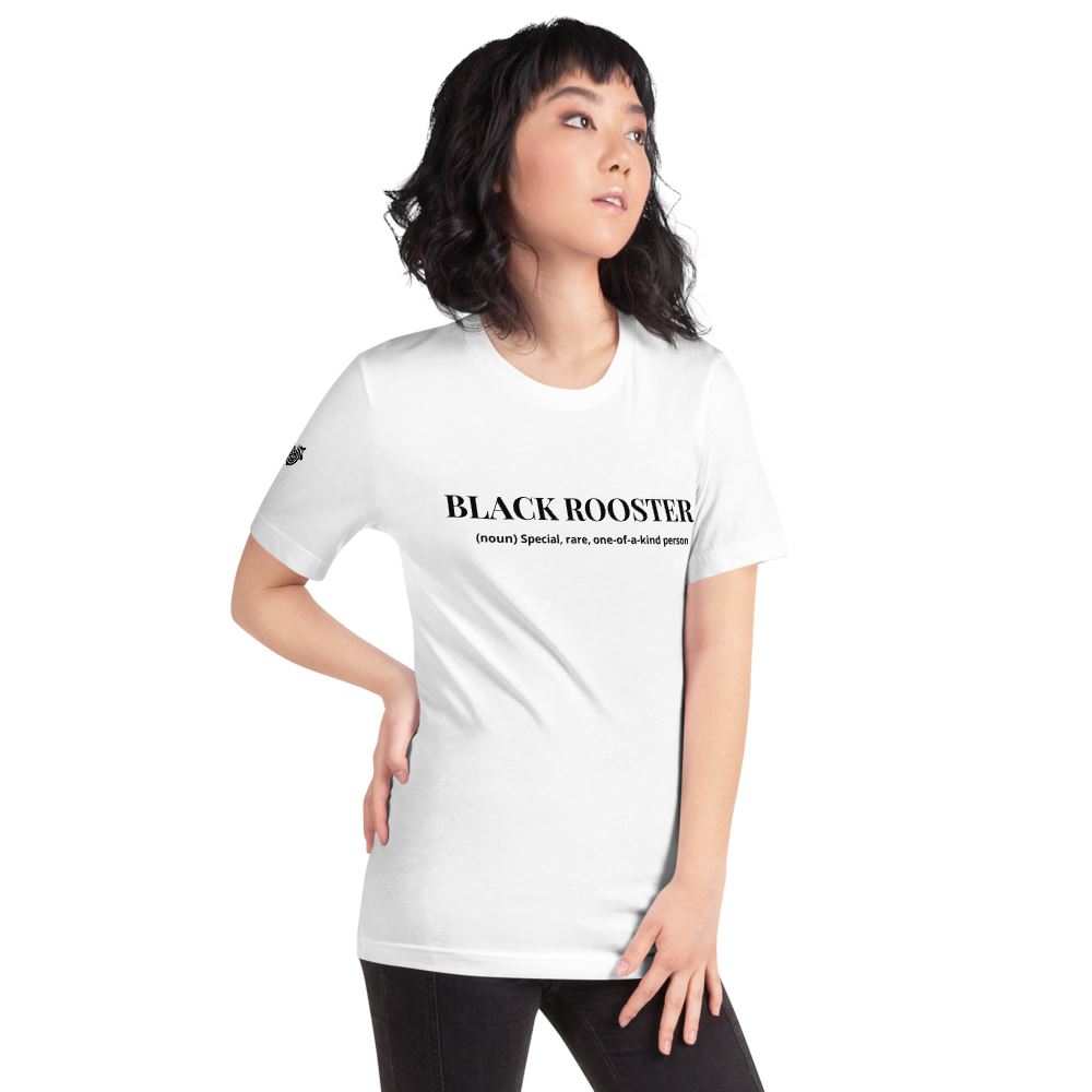 Black Rooster Defined unisex tee (white)