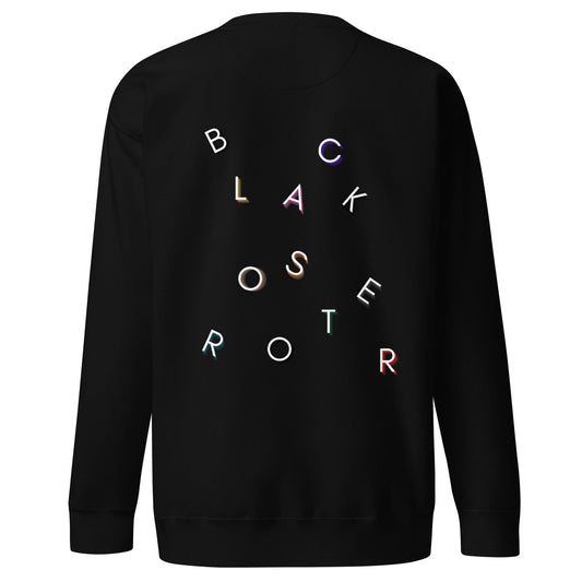 Black Rooster Tumbled Letters unisex premium pullover
