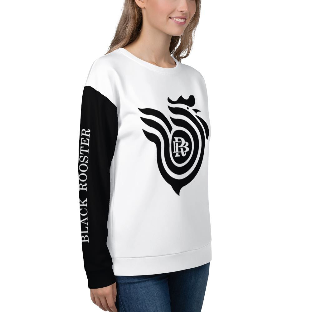 Black Rooster Unisex Pullover (Black and White)