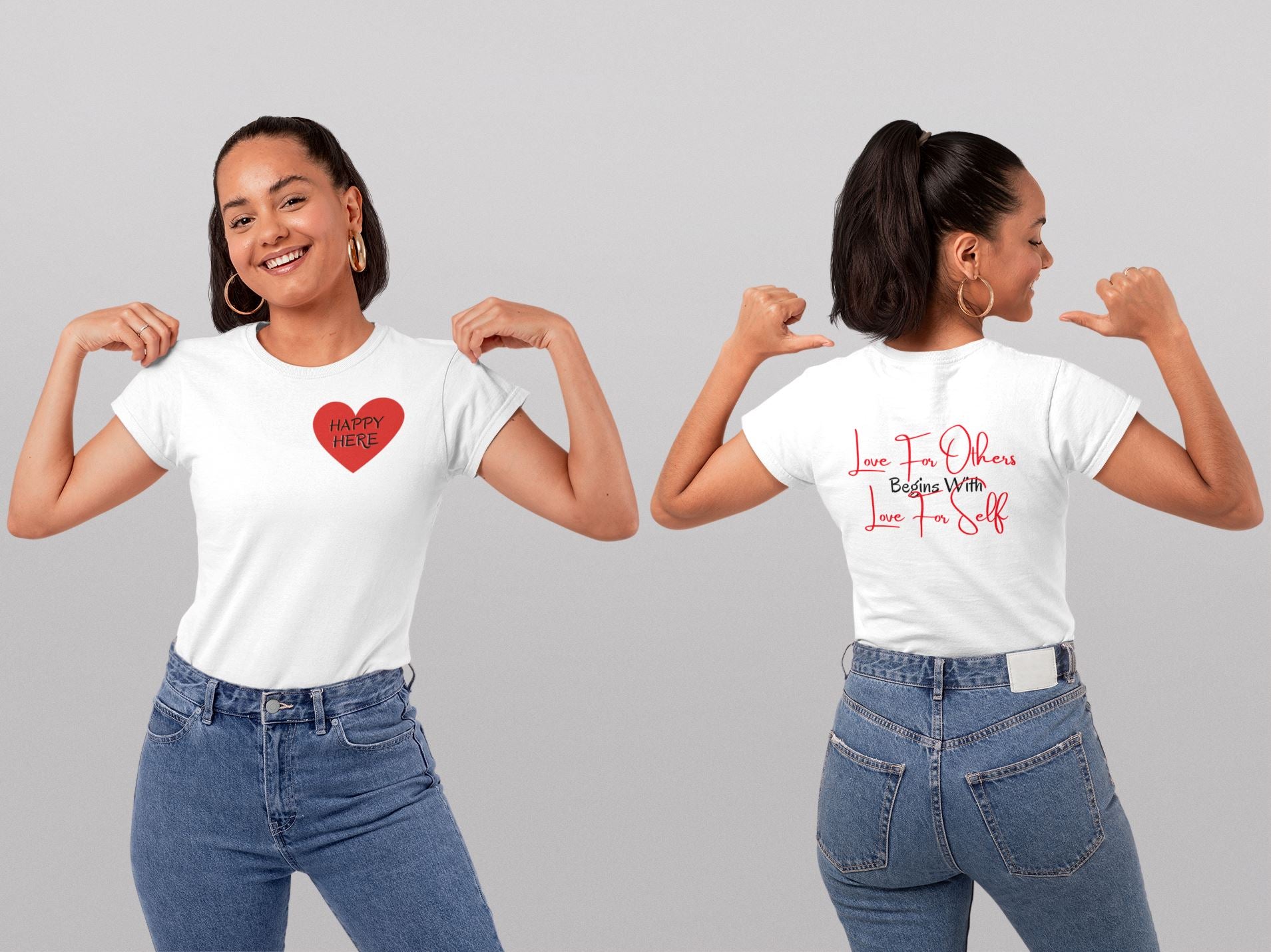Happy Heart short-sleeve unisex t-shirt