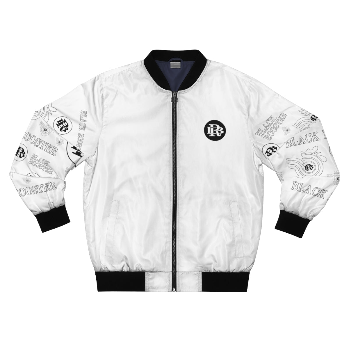 White BR Monogram Bomber Jacket